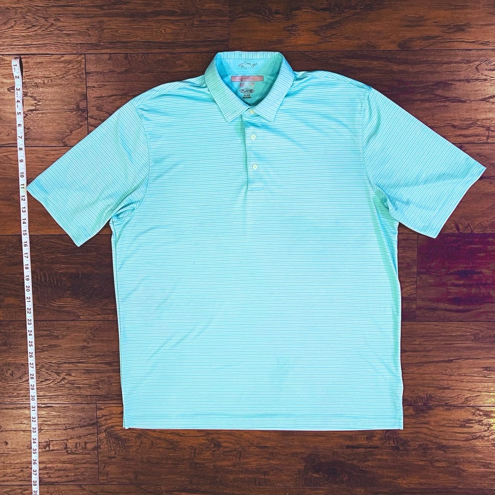 Greg Norman ML75 PlayDry Golf Shirt XL - Blue Pool